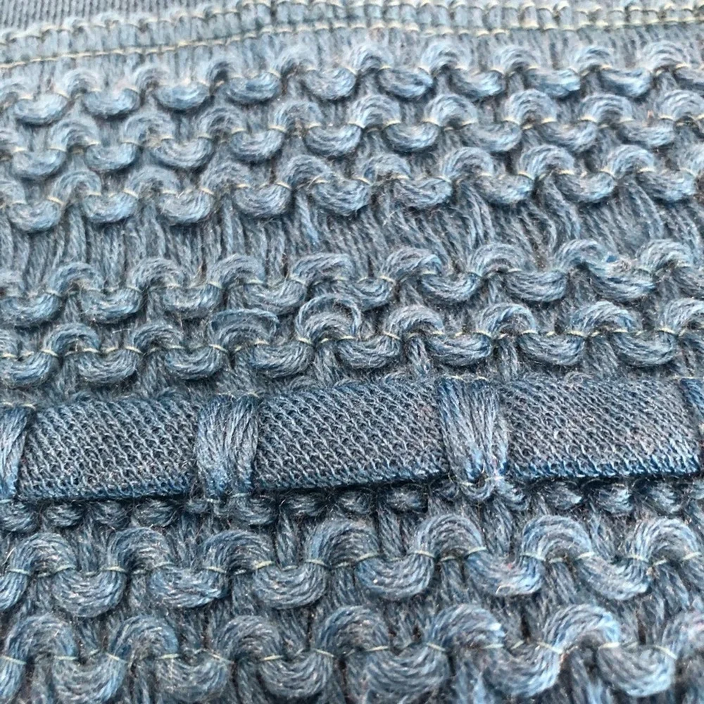 Vintage Henry Rosenfeld Skirt & Top Sweater Knit 50's Outfit Matching Set Blue - Picture 5 of 16